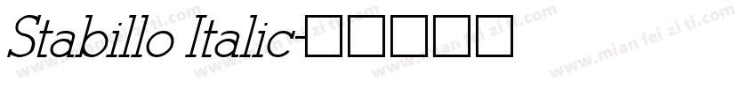 Stabillo Italic字体转换